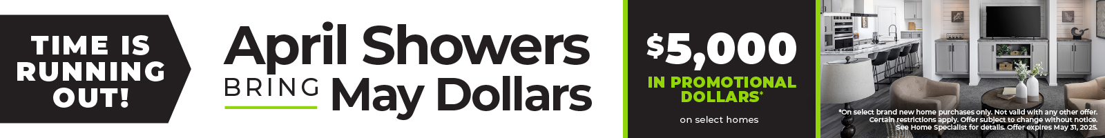 New Homes $5,000 Down Payment Match