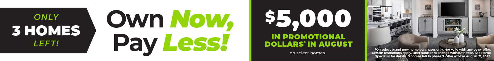 New Homes $5,000 Down Payment Match