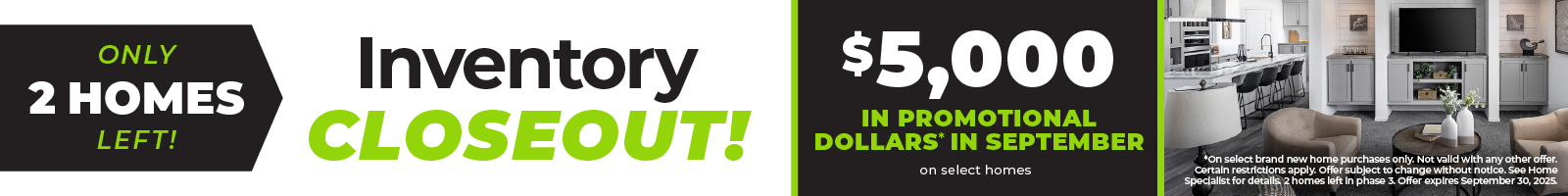 New Homes $5,000 Down Payment Match